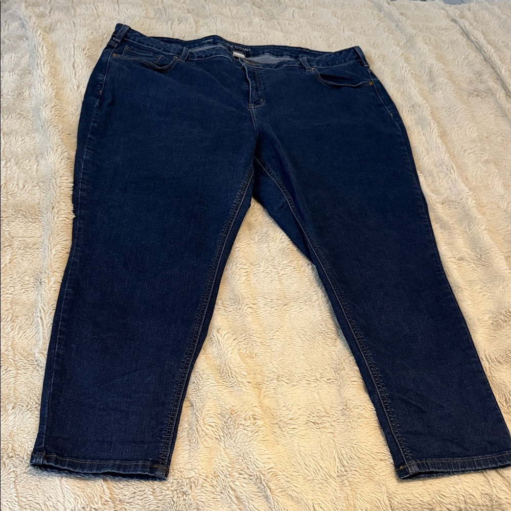 Lane Bryant Dark Blue Ankle Jeans